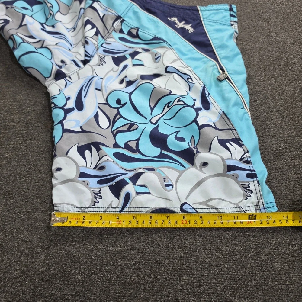 Body Glove Board Shorts Mens 38 Blue Floral Tropical Swim Trunks Surf Beachwear